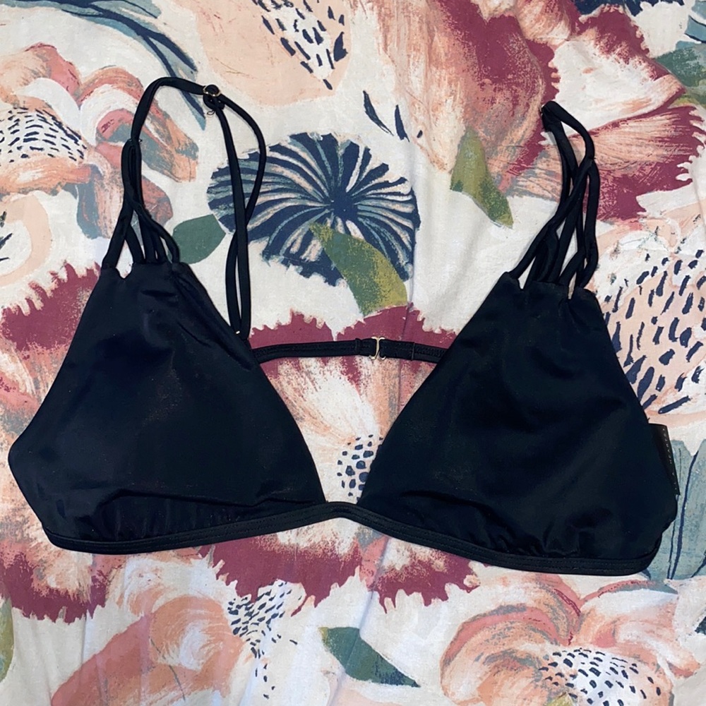 LA hearts black bikini top